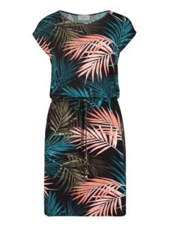 CARTOON Jurk Blauw/kaki/ Zwart