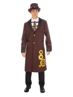 2-delig Kostuum "Steam Punk" Donkerbruin