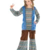 2-delig Kostuum "Vintage Hippie" Bruin/blauw -Gstar Kleding Winkel chaks 2 delig kostuum vintage hippie bruin blauw