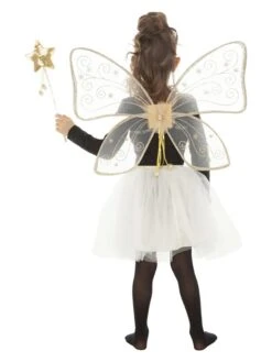 3-delig Kostuum "Fairy" Wit/goudkleurig -Gstar Kleding Winkel chaks 3 delig kostuum fairy wit goudkleurig 1