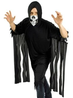 Kostuumcape "Ghost" Zwart