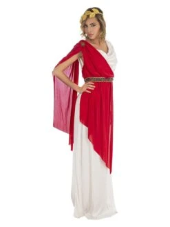 Kostuumjurk "Aurelia" Wit/rood