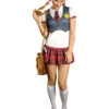 Kostuumjurk "School Girl" Wit/rood -Gstar Kleding Winkel chaks kostuumjurk school girl wit rood