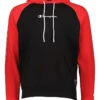 Champion Hoodie Zwart/rood -Gstar Kleding Winkel champion hoodie zwart rood