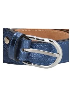 Leren Riem "Anna" Blauw -Gstar Kleding Winkel charm london leren riem anna blauw 2