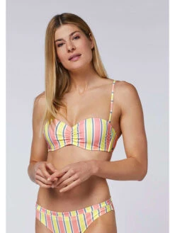 Chiemsee Bikinitop "Big Bay" Lichtroze/geel -Gstar Kleding Winkel chiemsee bikinitop big bay lichtroze geel 1