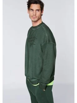 Chiemsee Sweatshirt "Nibet" Donkergroen -Gstar Kleding Winkel chiemsee sweatshirt nibet donkergroen 2