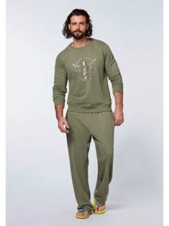 Chiemsee Sweatshirt "Zayn" Olijfgroen -Gstar Kleding Winkel chiemsee sweatshirt zayn olijfgroen 2