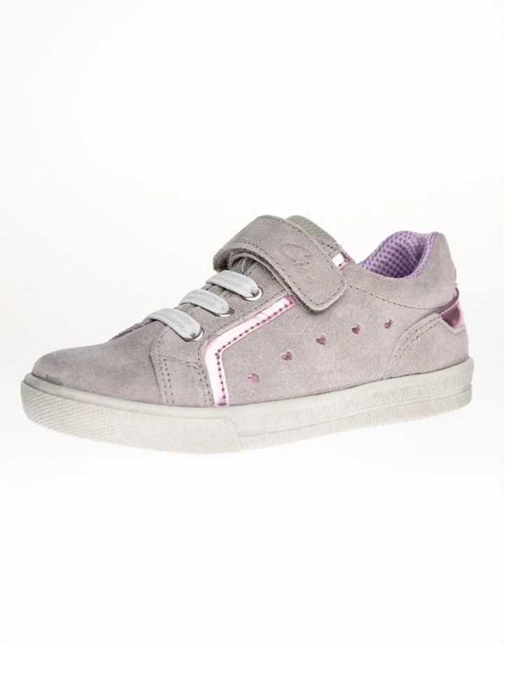 Ciao Leren Sneakers Grijs/lichtroze 4 Ciao Leren Sneakers Grijs/lichtroze - Afbeelding 2