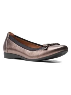 Clarks Leren Ballerina's Bruin -Gstar Kleding Winkel clarks leren ballerinas bruin 1