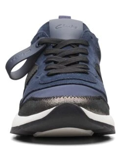 Clarks Leren Sneakers "DashLite Jazz" Donkerblauw/zwart -Gstar Kleding Winkel clarks leren sneakers dashlite jazz donkerblauw zwart 2