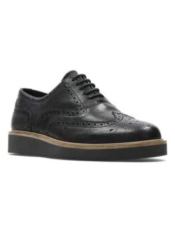 Clarks Leren Veterschoenen "Baille Brogue" Zwart -Gstar Kleding Winkel clarks leren veterschoenen baille brogue zwart 1
