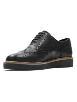 Clarks Leren Veterschoenen "Baille Brogue" Zwart -Gstar Kleding Winkel clarks leren veterschoenen baille brogue zwart 3