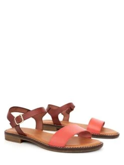 Leren Sandalen Lichtbruin/rood -Gstar Kleding Winkel clka leren sandalen lichtbruin rood 1