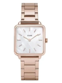 Cluse Kwartshorloge Roségoudkleurig/parelmoerkleurig