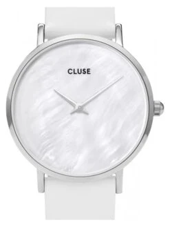 Cluse Kwartshorloge Wit/zilverkleurig