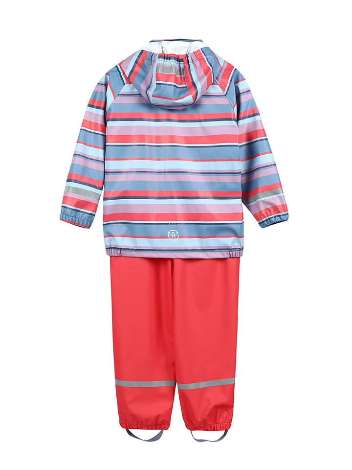 Color Kids 2-delige Regenoutfit Rood/blauw 4 Color Kids 2-delige Regenoutfit Rood/blauw - Afbeelding 2