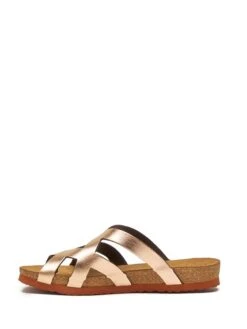Leren Slippers In Rosegold -Gstar Kleding Winkel comfortfusse leren slippers in rosegold 2