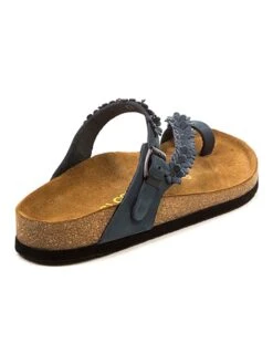 Leren Teenslippers Petrol -Gstar Kleding Winkel comfortfusse leren teenslippers petrol 1