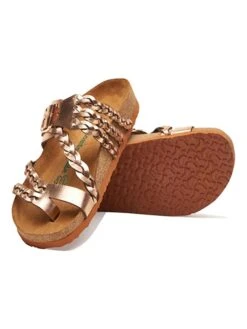 Leren Teenslippers Roségoudkleurig -Gstar Kleding Winkel comfortfusse leren teenslippers rosegoudkleurig 3