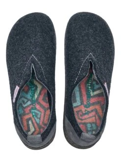 Wollen Pantoffels Donkerblauw/grijs -Gstar Kleding Winkel comfortfusse wollen pantoffels donkerblauw grijs 4