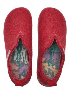 Wollen Pantoffels Rood -Gstar Kleding Winkel comfortfusse wollen pantoffels rood 4