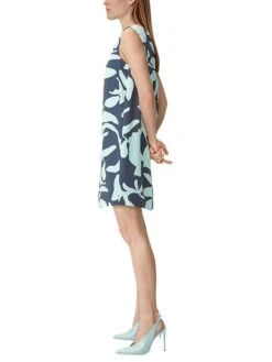 Comma Jurk Donkerblauw/lichtblauw -Gstar Kleding Winkel comma jurk donkerblauw lichtblauw 1