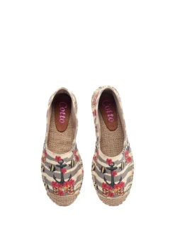 Espadrilles Grijs/crème -Gstar Kleding Winkel cotto espadrilles grijs creme 4