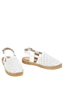 Leren Espadrilles Wit -Gstar Kleding Winkel cotto leren espadrilles wit 2