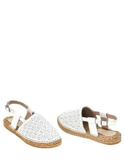 Leren Espadrilles Wit -Gstar Kleding Winkel cotto leren espadrilles wit 3