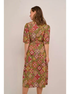 Cream Jurk Kaki/meerkleurig -Gstar Kleding Winkel cream jurk kaki meerkleurig 4