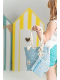 Shopper Lichtblauw - (B)26 X (H)20 X (D)2 Cm -Gstar Kleding Winkel crochetts shopper lichtblauw b 26 x h 20 x d 2 cm 3