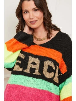 Trui Zwart/meerkleurig -Gstar Kleding Winkel curvy lady trui zwart meerkleurig 3