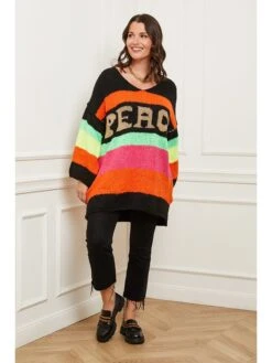 Trui Zwart/meerkleurig -Gstar Kleding Winkel curvy lady trui zwart meerkleurig 4