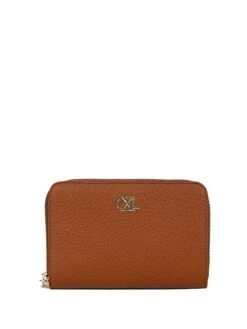 Leren Portemonnee "Tuilerie" Lichtbruin - (B)12 X (H)10 Cm