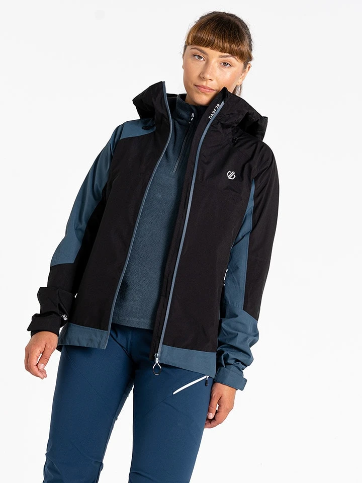 Dare 2b Regenjas "Traversing" Zwart/blauw 6 Dare 2b Regenjas "Traversing" Zwart/blauw - Afbeelding 4