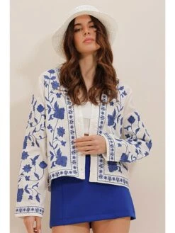 Jas Wit/blauw -Gstar Kleding Winkel defile jas wit blauw 2