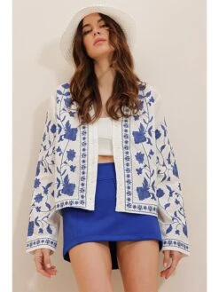 Jas Wit/blauw -Gstar Kleding Winkel defile jas wit blauw 3