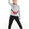 2-delige Outfit "Cat In Bag" Grijs/zwart -Gstar Kleding Winkel denokids 2 delige outfit cat in bag grijs zwart