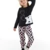 2-delige Outfit "Cat&Hearts" Zwart/lichtroze/wit -Gstar Kleding Winkel denokids 2 delige outfit catandhearts zwart lichtroze wit