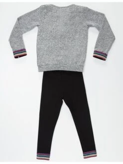 2-delige Outfit "Eyes" Grijs/zwart -Gstar Kleding Winkel denokids 2 delige outfit eyes grijs zwart 3