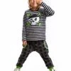 2-delige Outfit "Pirate Skull" Zwart/antraciet -Gstar Kleding Winkel denokids 2 delige outfit pirate skull zwart antraciet