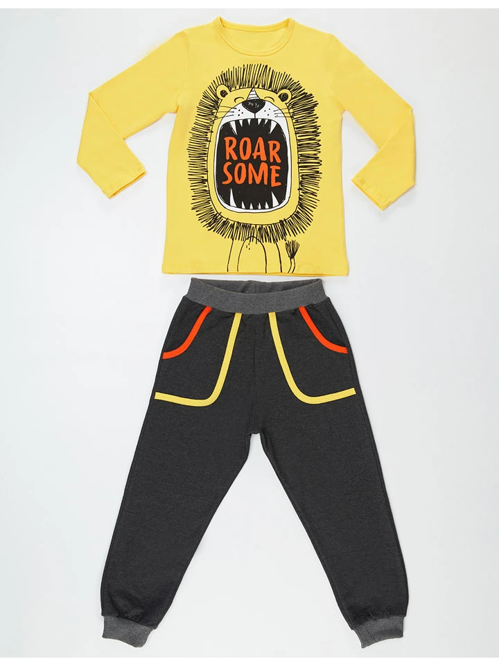 2-delige Outfit "Roar Lion Geel/antraciet 5 2-delige Outfit "Roar Lion Geel/antraciet - Afbeelding 3