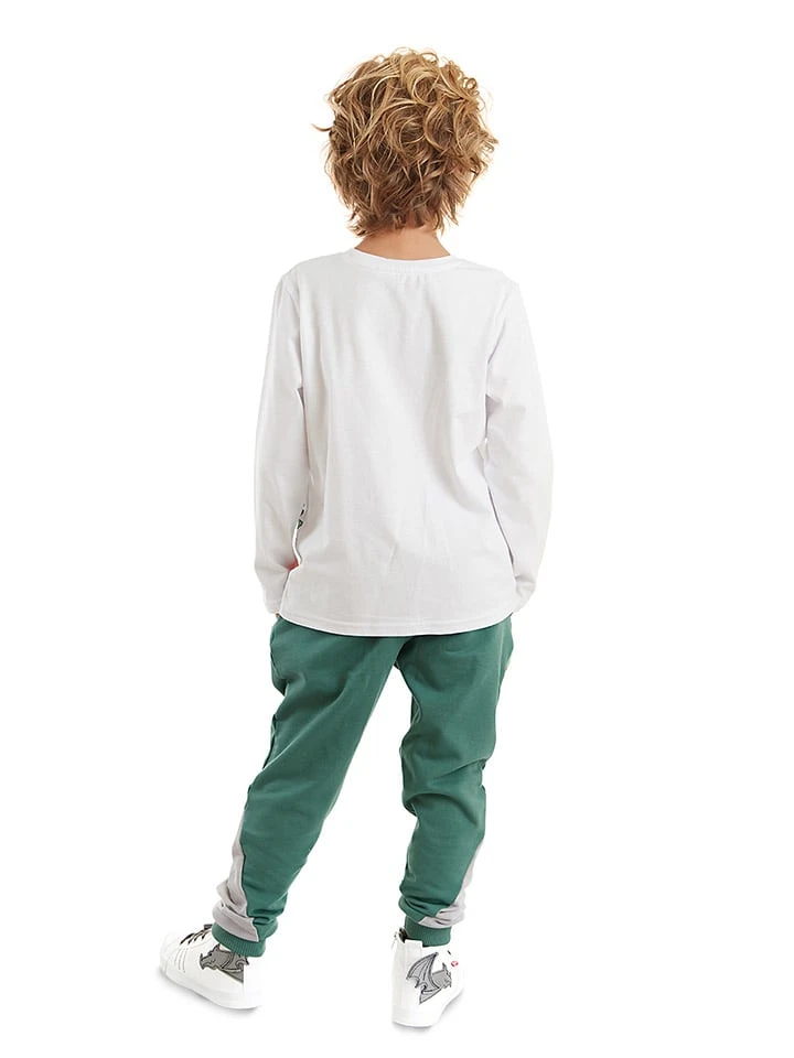 2-delige Outfit "Stegosaurus" Wit/groen 4 2-delige Outfit "Stegosaurus" Wit/groen - Afbeelding 2