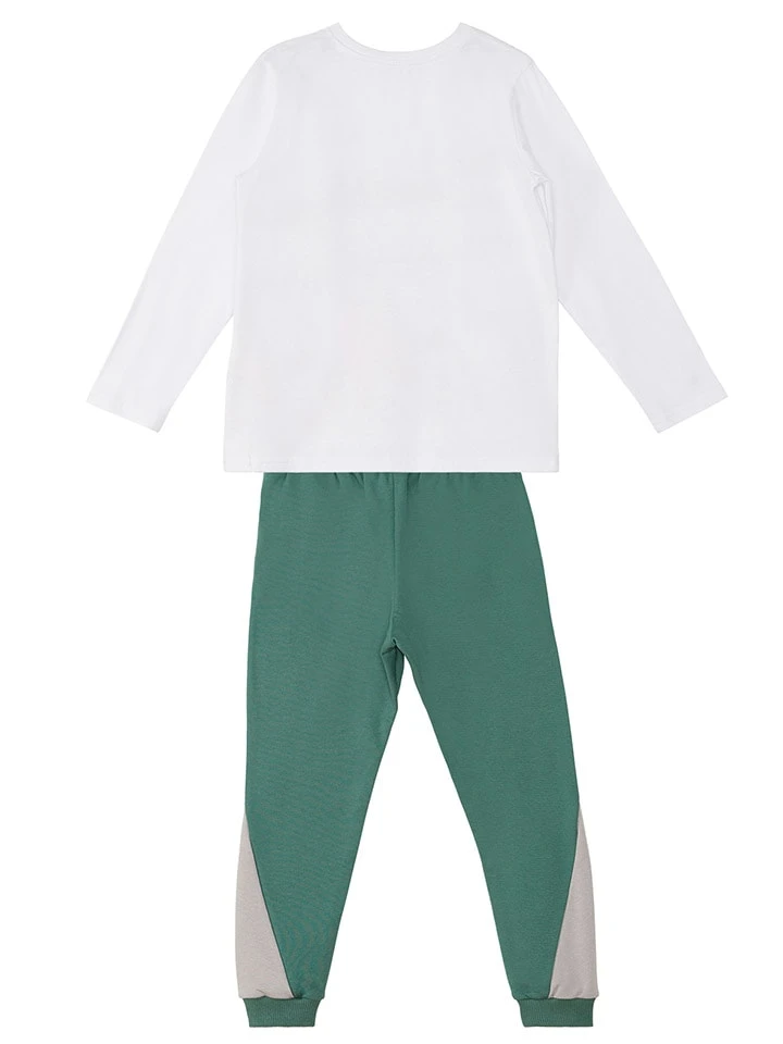 2-delige Outfit "Stegosaurus" Wit/groen 6 2-delige Outfit "Stegosaurus" Wit/groen - Afbeelding 4