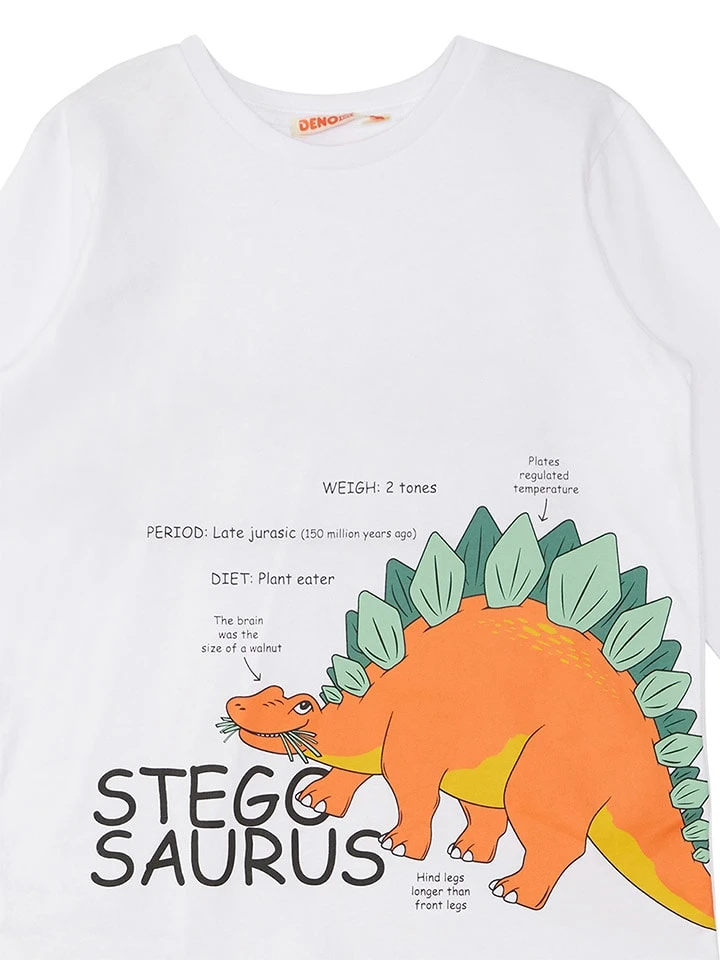 2-delige Outfit "Stegosaurus" Wit/groen 11 2-delige Outfit "Stegosaurus" Wit/groen - Afbeelding 9