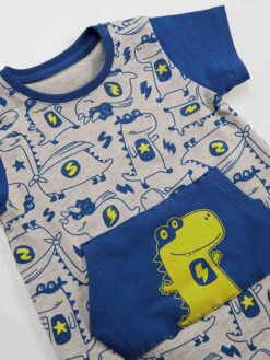 Pakje "Super Dino" Grijs -Gstar Kleding Winkel denokids pakje super dino grijs 4
