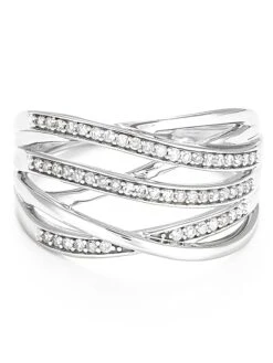 Witgouden Ring "Nos Chemins" Met Diamanten