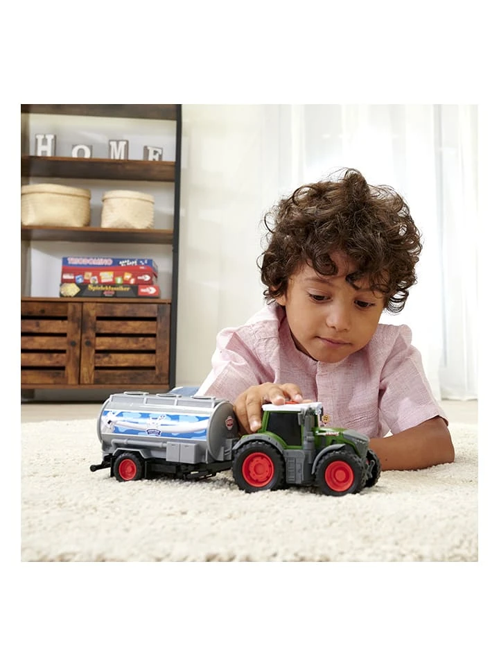 Dickie Tractor "Fendt" Met Melkaanhanger - Vanaf 3 Jaar 7 Dickie Tractor "Fendt" Met Melkaanhanger - Vanaf 3 Jaar - Afbeelding 5