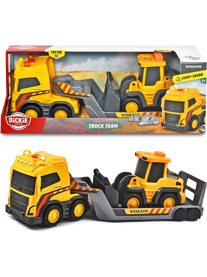 Dickie Truck "Volvo Truck Team" Met Accessoires - Vanaf 3 Jaar 3 Dickie Truck "Volvo Truck Team" Met Accessoires - Vanaf 3 Jaar